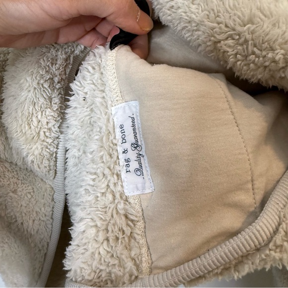 Rag & Bone 1/4 Zip Pullover Fleece Sherpa Cozy Sweater Jacket size small - Picture 2 of 12